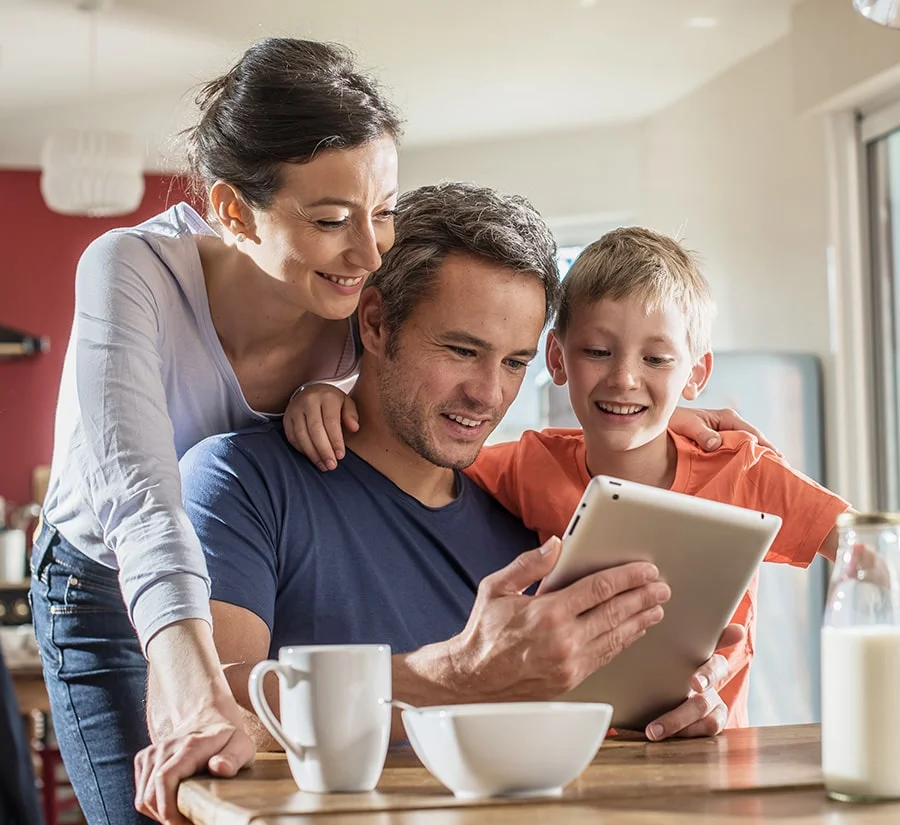 Family viewing tablet using Starlink